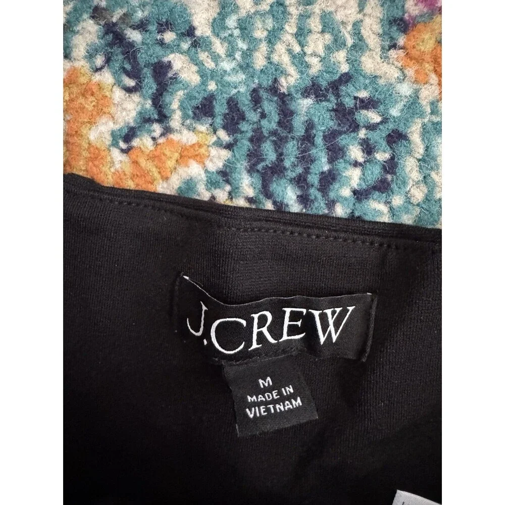 J.Crew Corset Top In Black Stretch Ponte Women's Size M